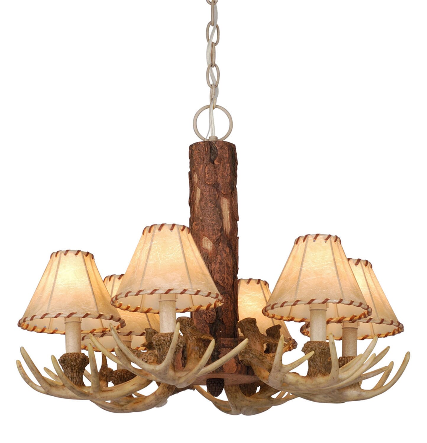 Lodge 6-Light Chandelier in Noachian Stone