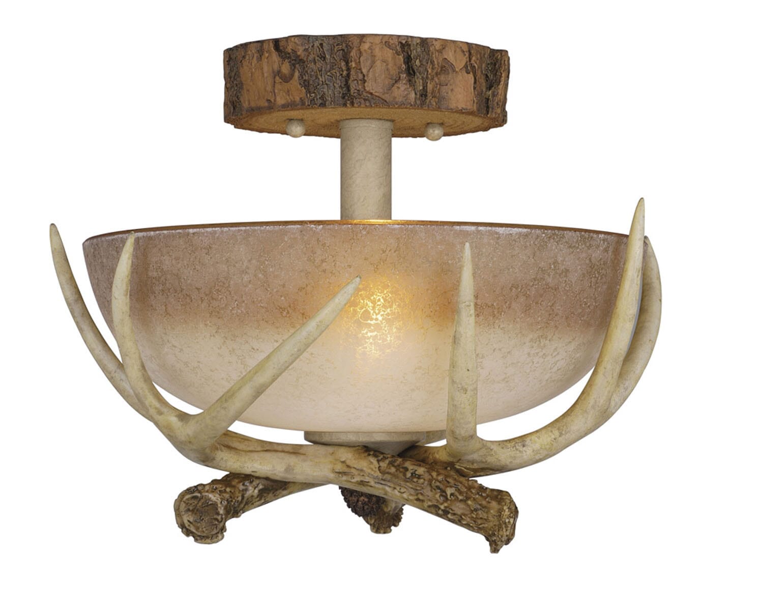 Lodge 2-Light Semi-Flush Mount in Noachian Stone