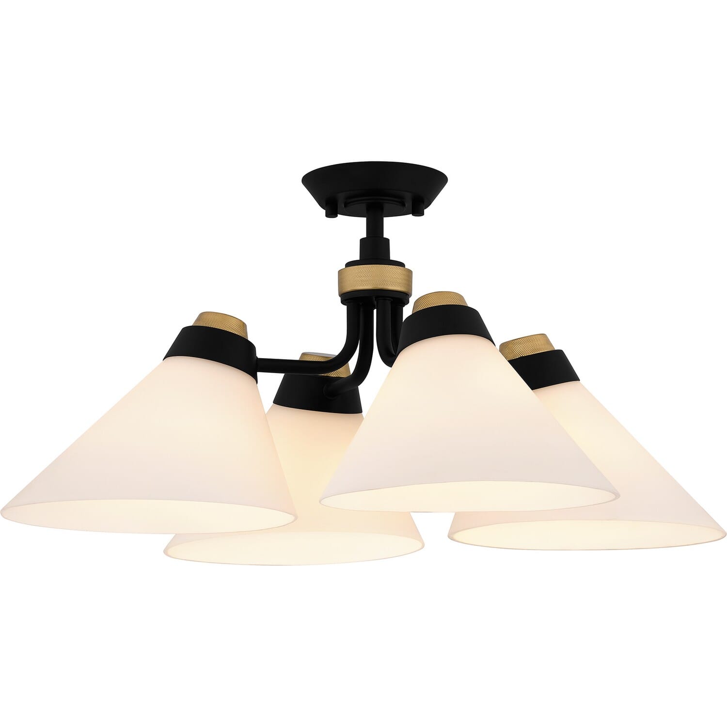 Four Light Semi Flush Mount by Quoizel
