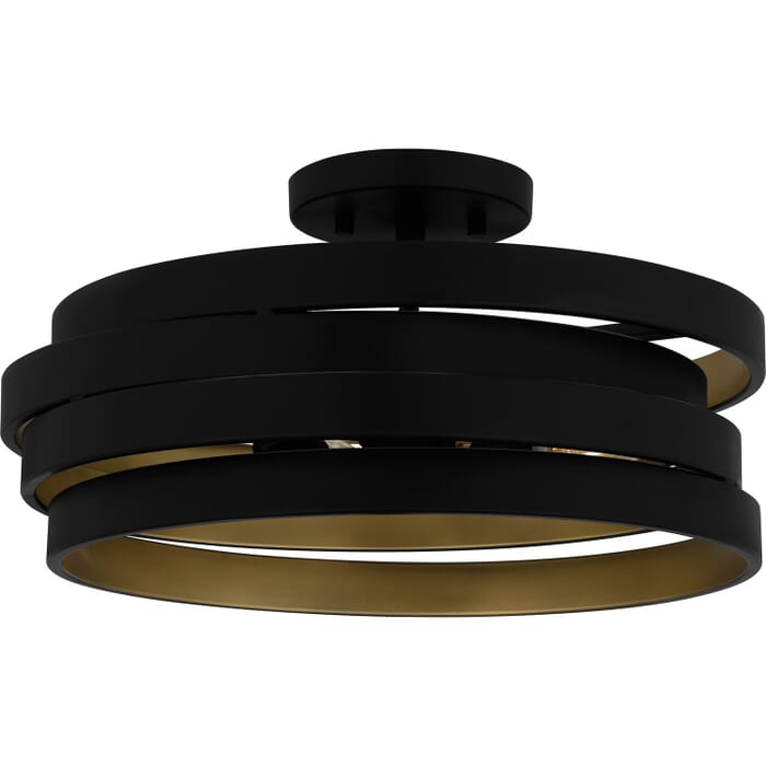 Three Light Semi Flush Mount by Quoizel Three Light Semi Flush Mount by Quoizel
