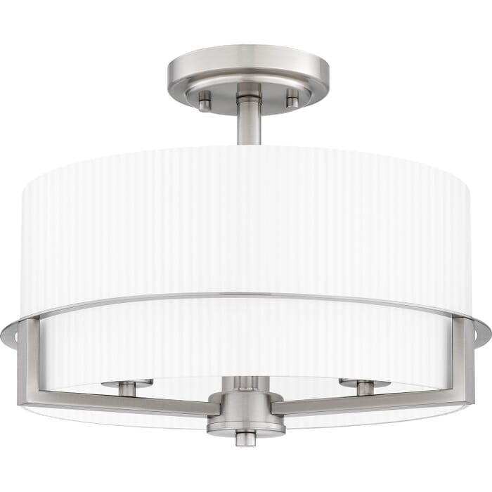 Three Light Semi Flush Mount by Quoizel Three Light Semi Flush Mount by Quoizel