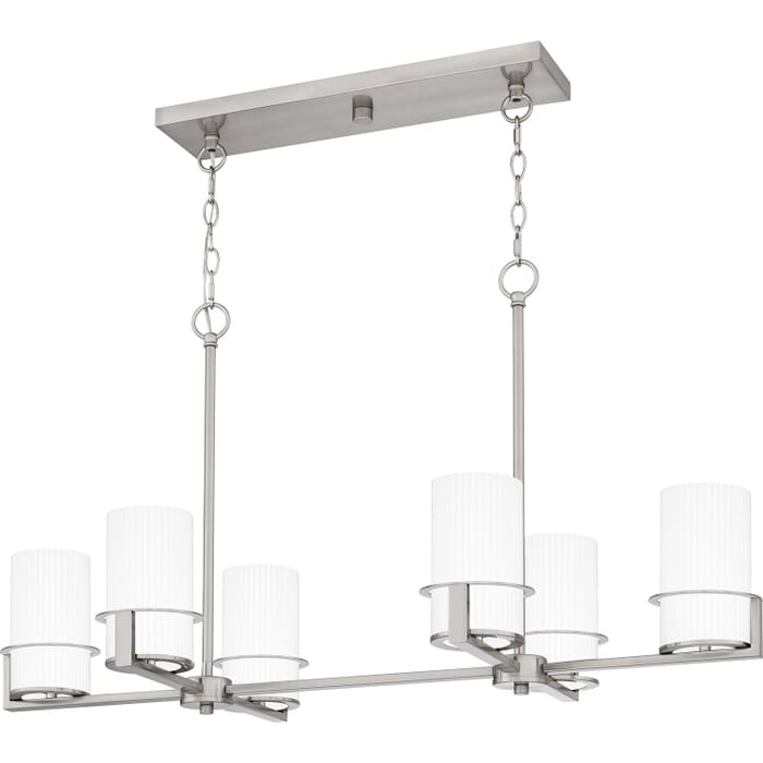 Six Light Linear Chandelier by Quoizel Six Light Linear Chandelier by Quoizel