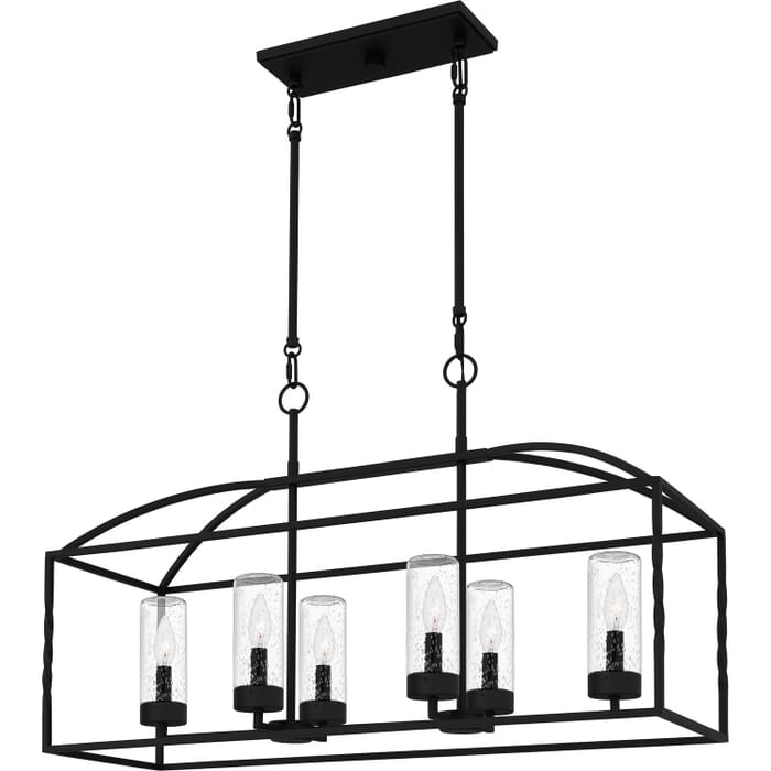 Six Light Outdoor Linear Chandelier by Quoizel Six Light Outdoor Linear Chandelier by Quoizel