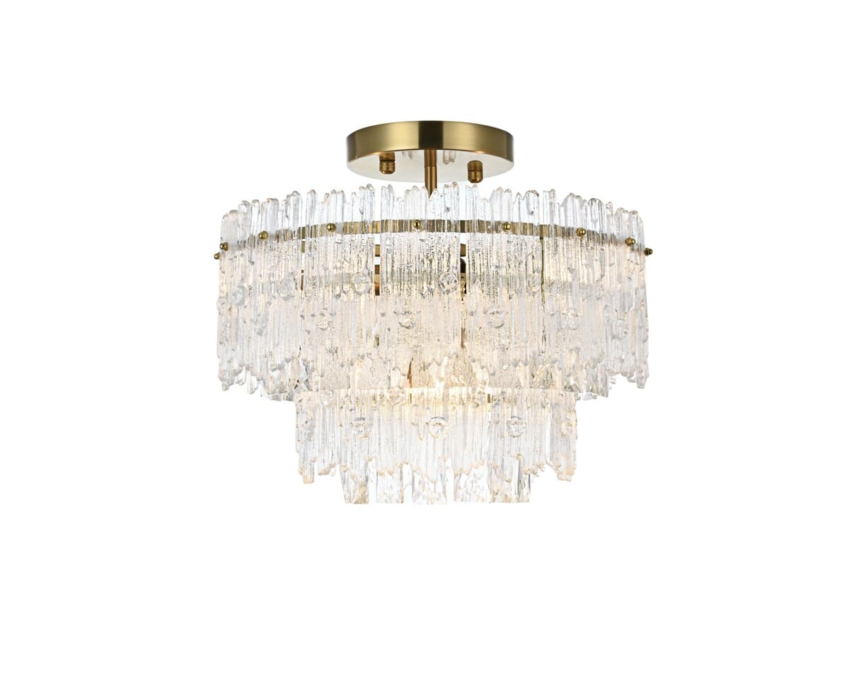 Emilia 4-Light Flush Mount in Satin Gold