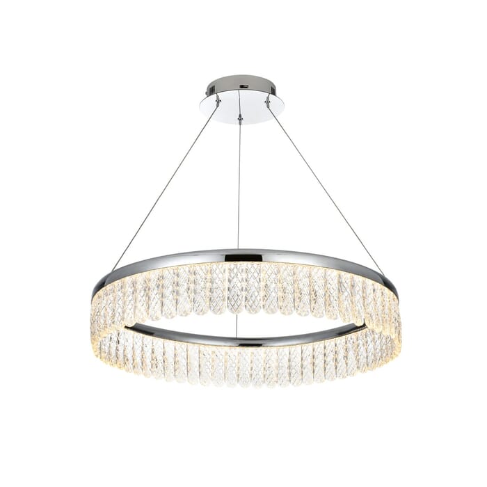 Rune 1-Light LED Chandelier in Chrome Rune 1-Light LED Chandelier in Chrome