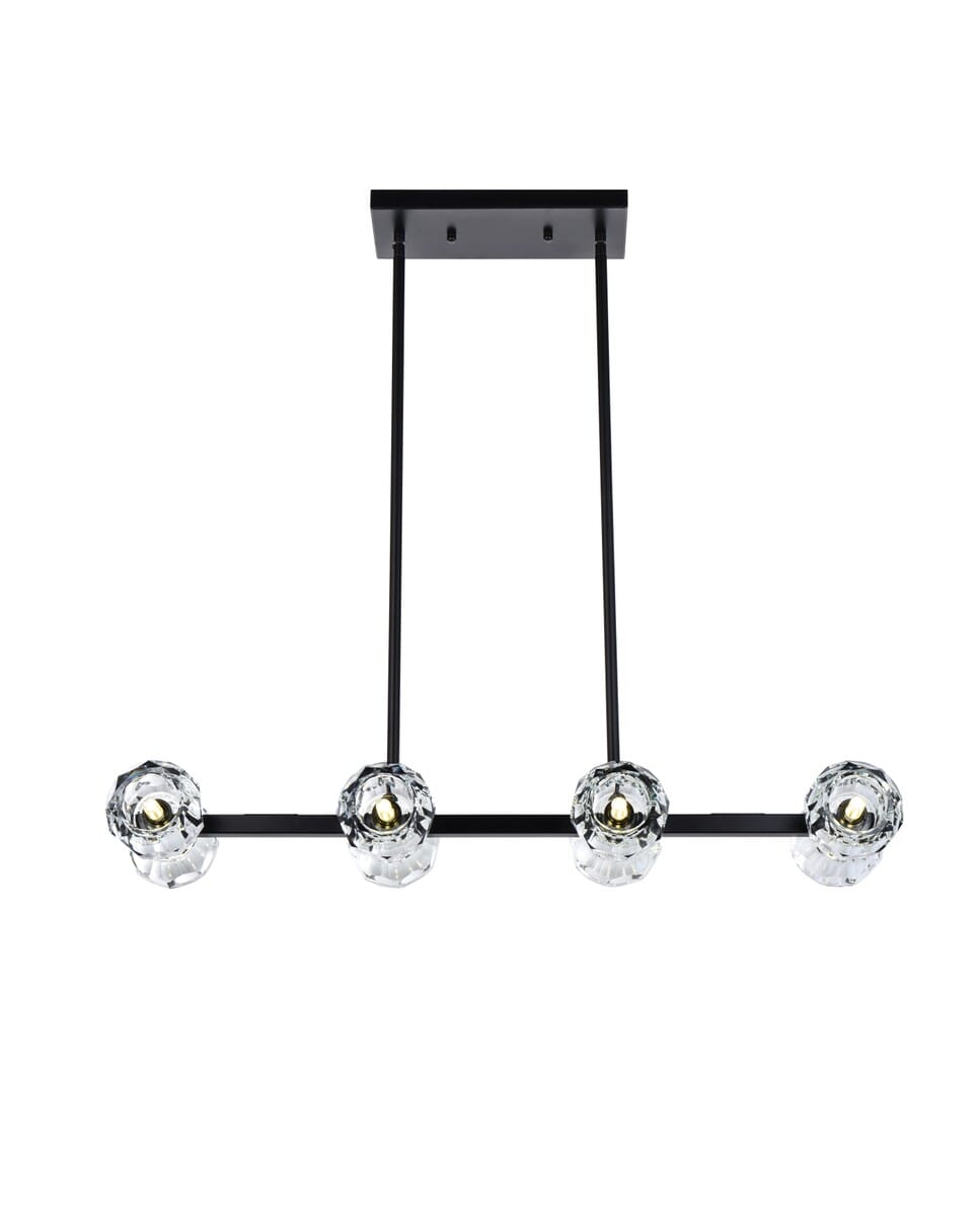 Eren 8-Light Pendant in Black