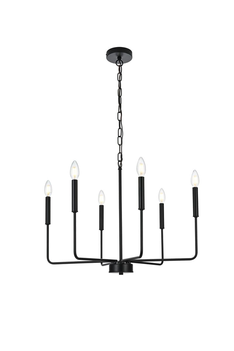 Willa 6-Light Pendant in Black