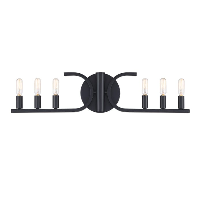 Skye 6-Light Bathroom Vanity Light in Matte Black Skye 6-Light Bathroom Vanity Light in Matte Black
