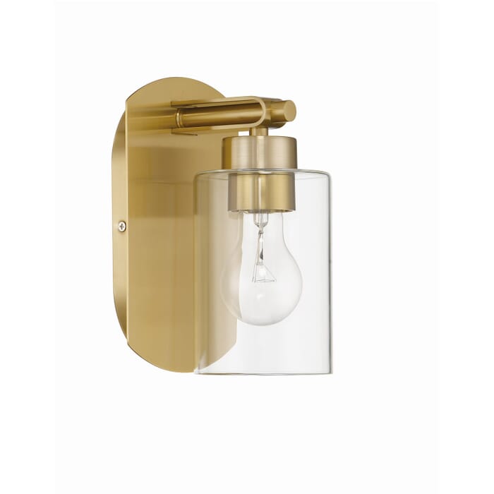 Hendrix 1-Light Wall Sconce in Satin Brass Hendrix 1-Light Wall Sconce in Satin Brass