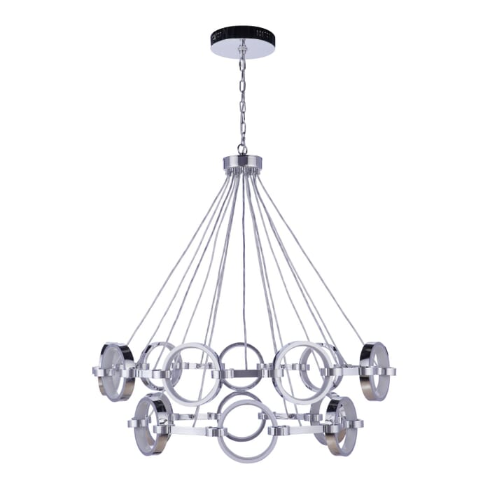 Context 15-Light LED Chandelier in Chrome Context 15-Light LED Chandelier in Chrome