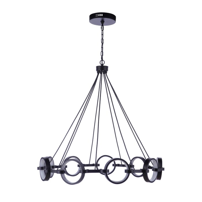 Context 9-Light LED Chandelier in Flat Black Context 9-Light LED Chandelier in Flat Black