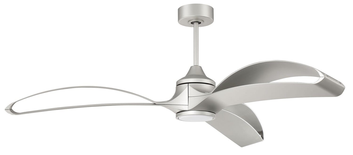 Bandeaux 1-Light 60" Outdoor Ceiling Fan in Painted Nickel