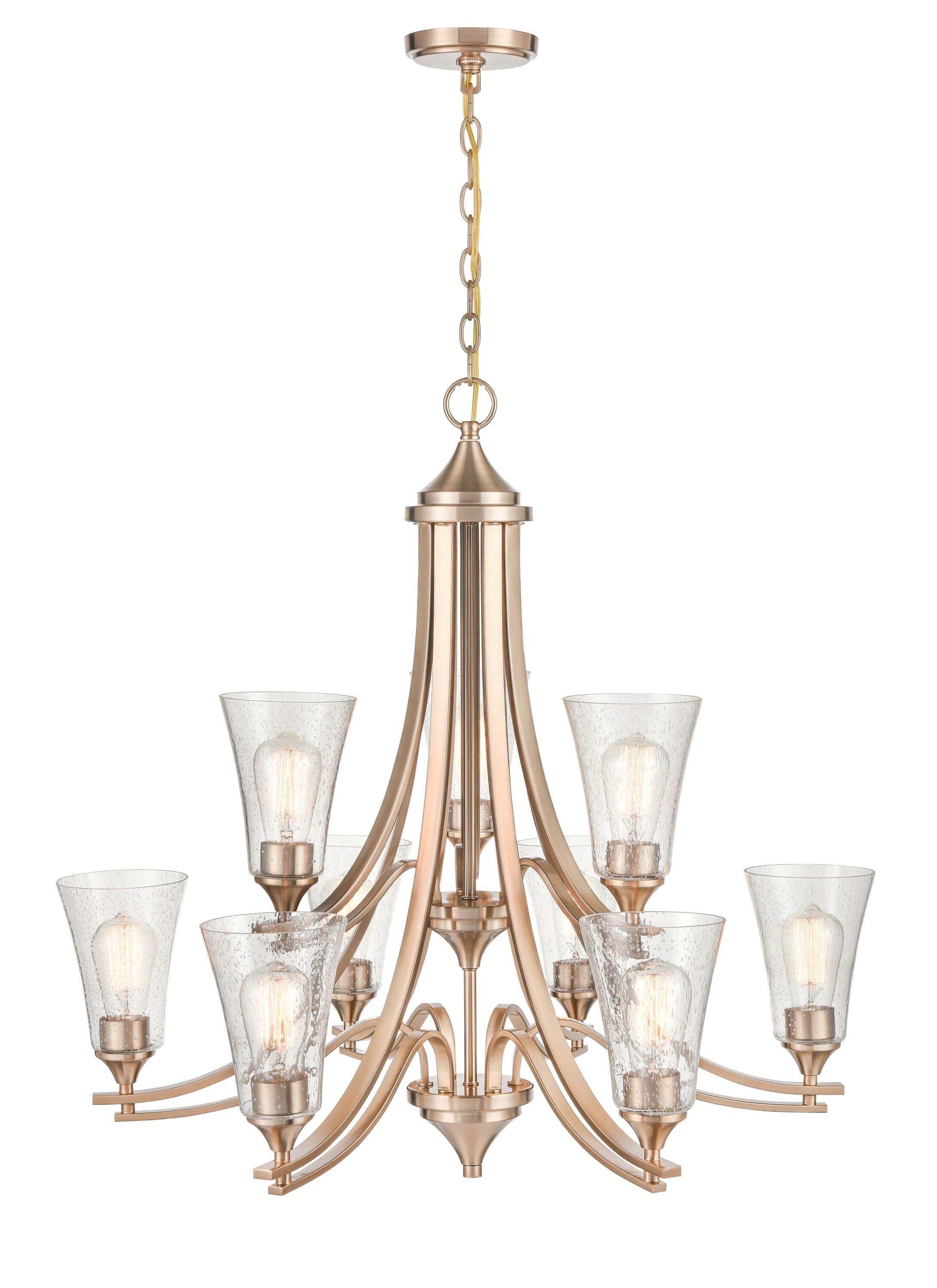 Millennium Natalie 9-Light Chandelier in Modern Gold