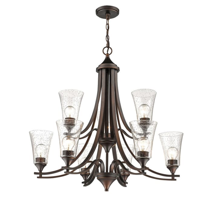 Millennium Lighting Natalie 9-Light Chandelier in Rubbed Bronze Millennium Lighting Natalie 9-Light Chandelier in Rubbed Bronze
