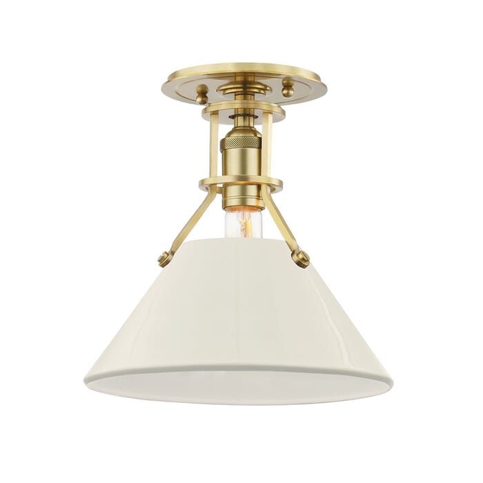 One Light Semi Flush Mount by Hudson Valley One Light Semi Flush Mount by Hudson Valley
