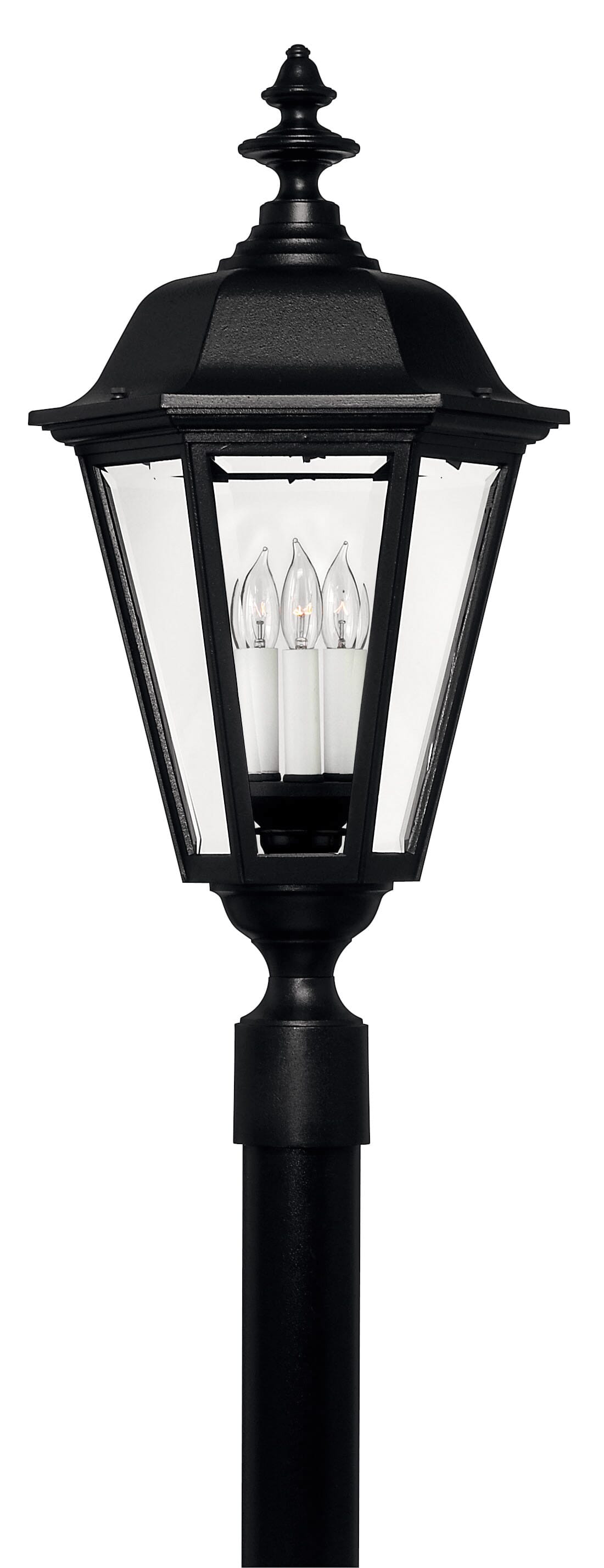 Black LED Post Top  Pier Mount from the Manor House Collection