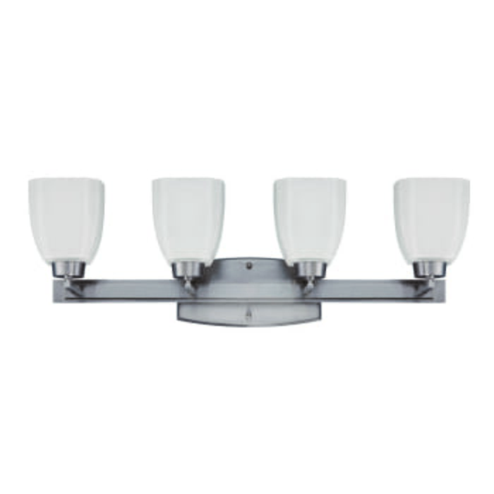 Craftmade Bridwell 4-Light 28" Bathroom Vanity Light in Brushed Polished Nickel Craftmade Bridwell 4-Light 28" Bathroom Vanity Light in Brushed Polished Nickel