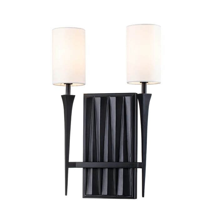 Crest 2-Light Wall Sconce in Matte Black Crest 2-Light Wall Sconce in Matte Black