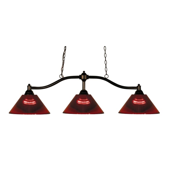 Z-Lite Chance 3-Light Linear Pendant Light In Bronze Z-Lite Chance 3-Light Linear Pendant Light In Bronze