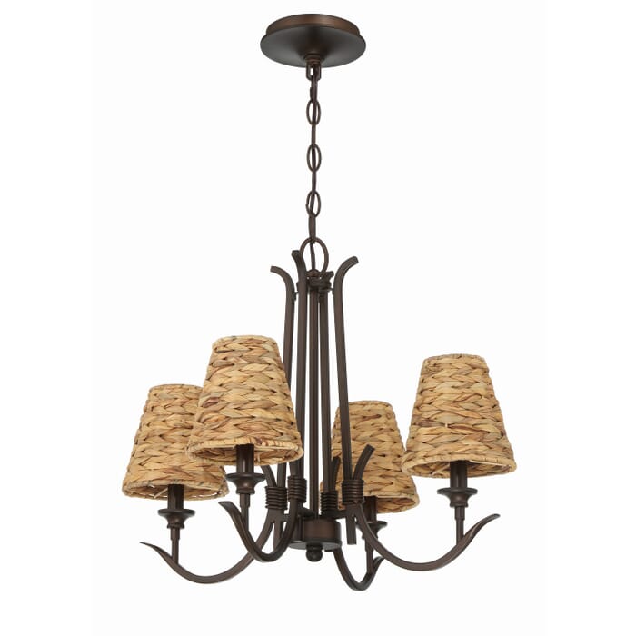 Kokomo 4-Light Chandelier in Aged Bronze Brushed Kokomo 4-Light Chandelier in Aged Bronze Brushed
