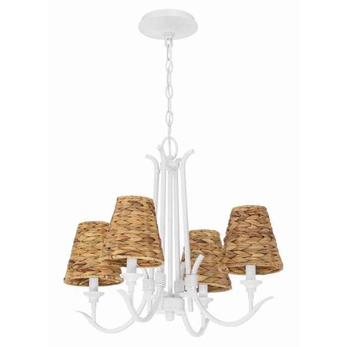 Kokomo 4-Light Chandelier in Matte White Kokomo 4-Light Chandelier in Matte White