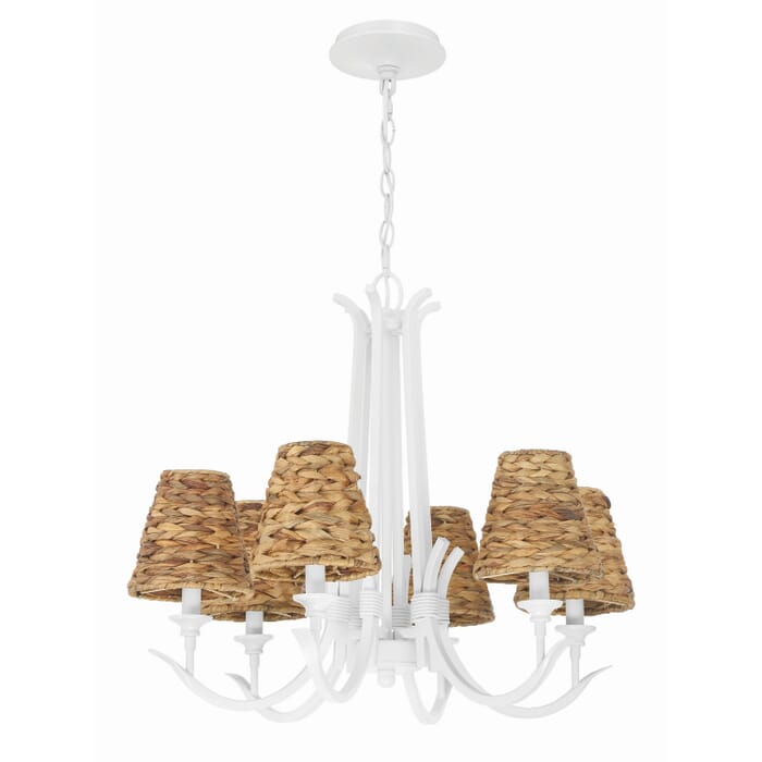 Kokomo 6-Light Chandelier in Matte White Kokomo 6-Light Chandelier in Matte White