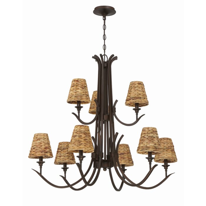 Kokomo 9-Light Chandelier in Aged Bronze Brushed Kokomo 9-Light Chandelier in Aged Bronze Brushed