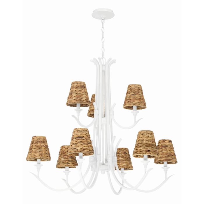 Kokomo 9-Light Chandelier in Matte White Kokomo 9-Light Chandelier in Matte White