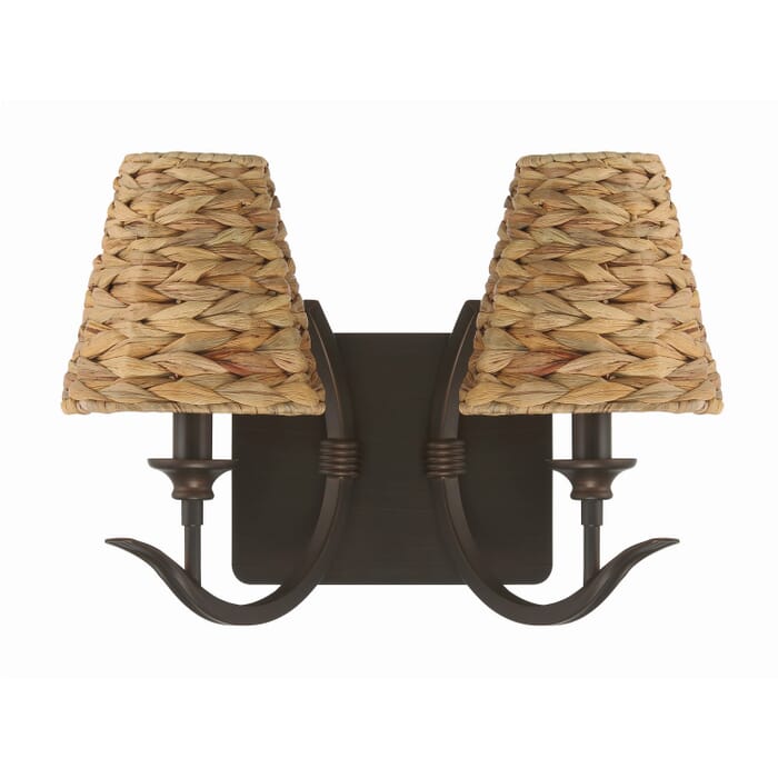 Kokomo 2-Light Wall Sconce in Aged Bronze Brushed Kokomo 2-Light Wall Sconce in Aged Bronze Brushed