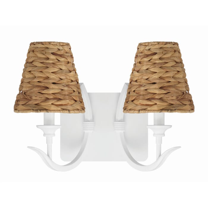 Kokomo 2-Light Wall Sconce in Matte White Kokomo 2-Light Wall Sconce in Matte White