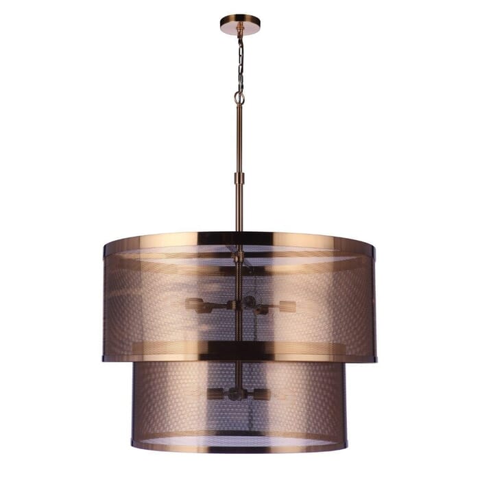 Mesh 9-Light Pendant in Satin Brass Mesh 9-Light Pendant in Satin Brass