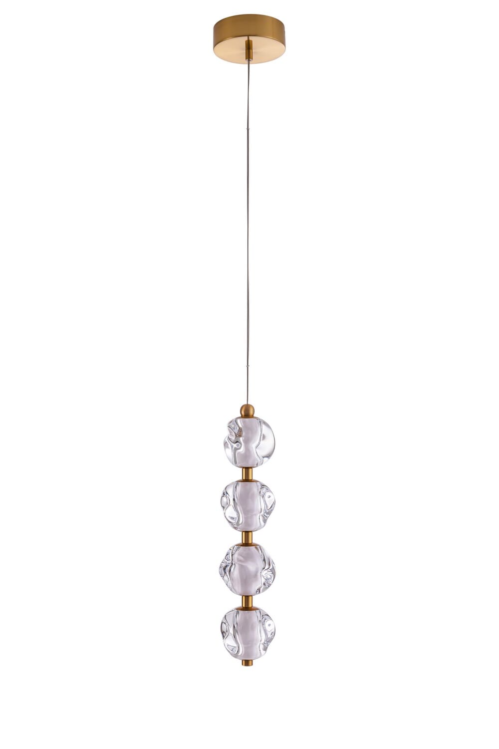 Jackie 4-Light LED Pendant in Satin Brass