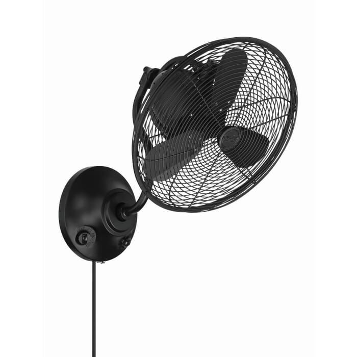 Bellows I Indoor with Outdoor 14" Wall Fan in Flat Black Bellows I Indoor with Outdoor 14" Wall Fan in Flat Black