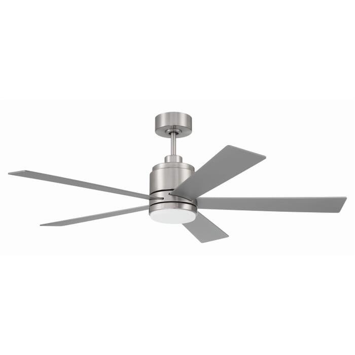 McCoy 52 5 Blade 1-Light 52" Hanging Ceiling Fan in Brushed Polished Nickel McCoy 52 5 Blade 1-Light 52" Hanging Ceiling Fan in Brushed Polished Nickel