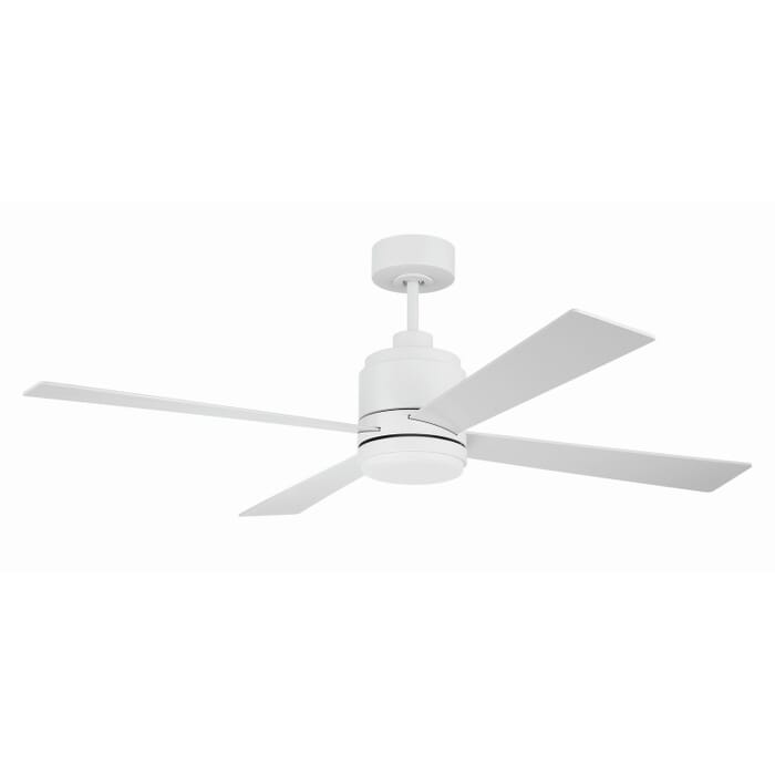 McCoy 52 4 Blade 1-Light 52" Hanging Ceiling Fan in White McCoy 52 4 Blade 1-Light 52" Hanging Ceiling Fan in White