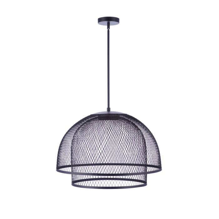 Sculptural Statement Pendants 1-Light LED Pendant in Flat Black Sculptural Statement Pendants 1-Light LED Pendant in Flat Black