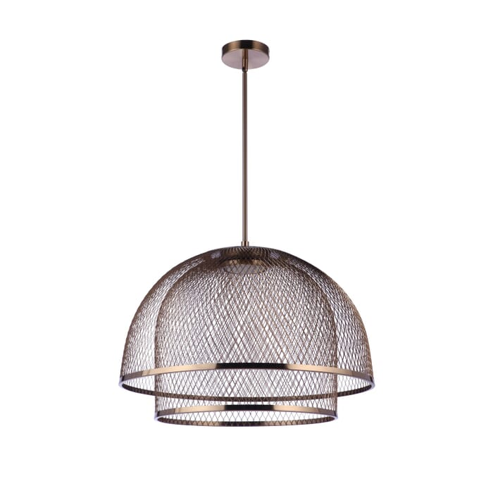 Sculptural Statement Pendants 1-Light LED Pendant in Satin Brass Sculptural Statement Pendants 1-Light LED Pendant in Satin Brass