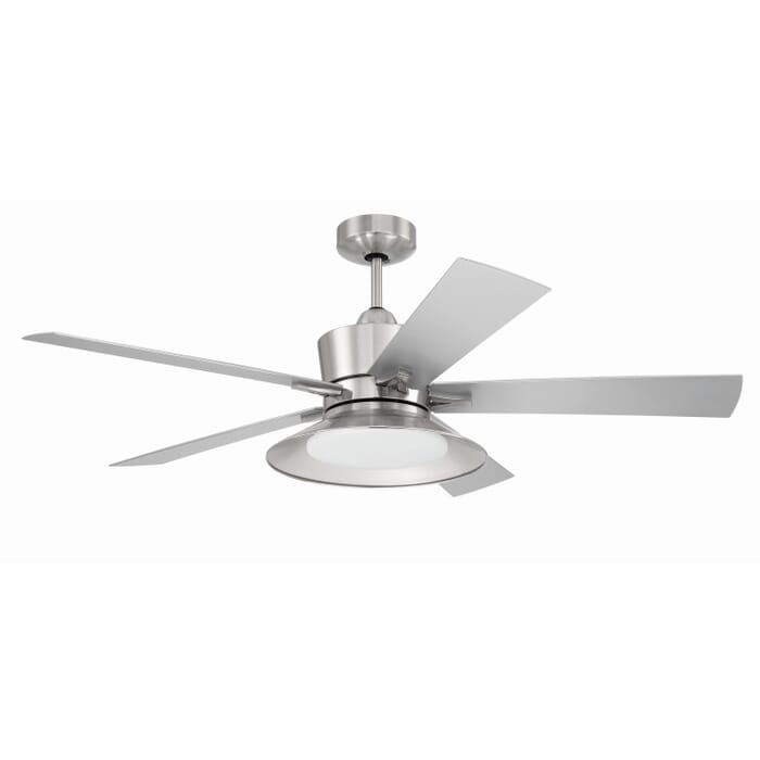 Topper 1-Light 52" Hanging Ceiling Fan in Brushed Polished Nickel Topper 1-Light 52" Hanging Ceiling Fan in Brushed Polished Nickel