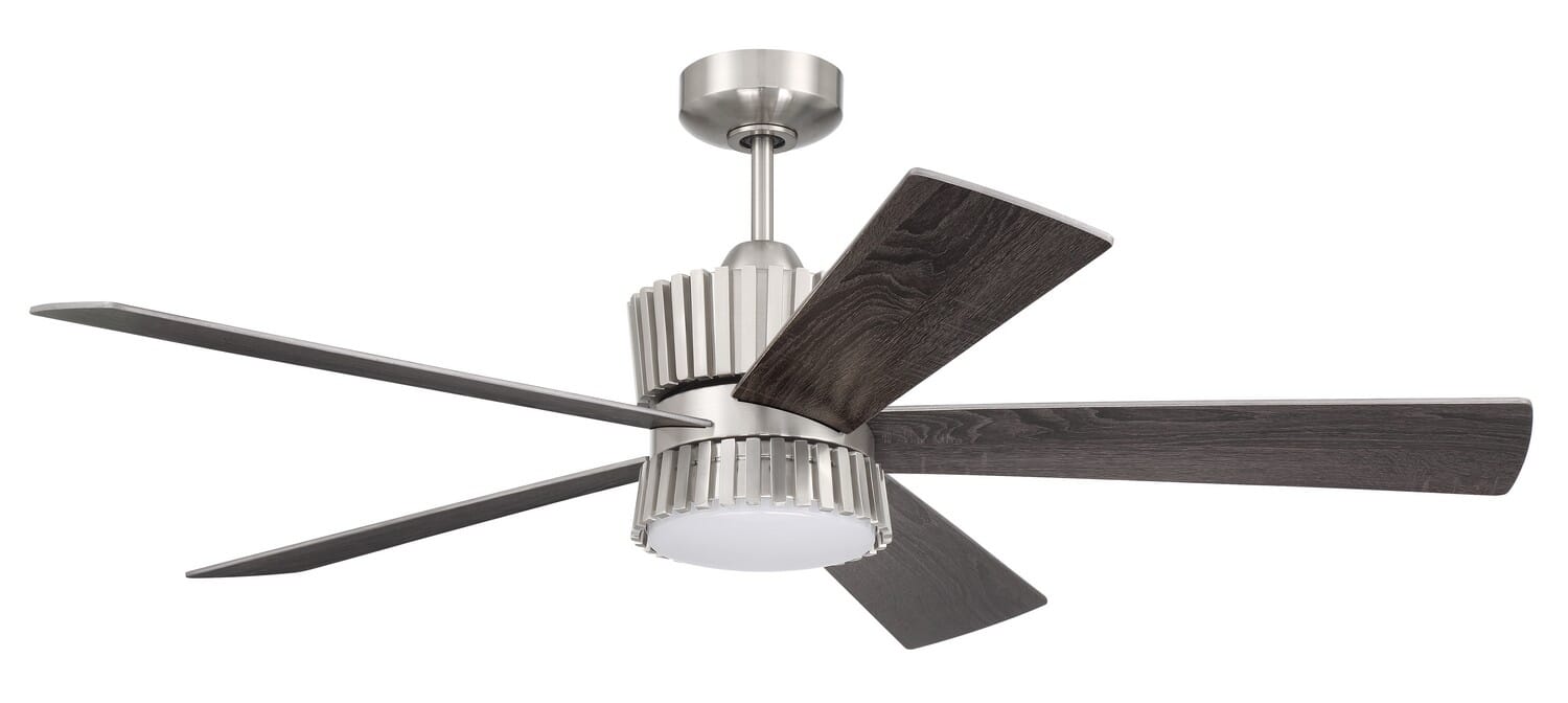 Theiry 1-Light 52" Hanging Ceiling Fan in Brushed Polished Nickel