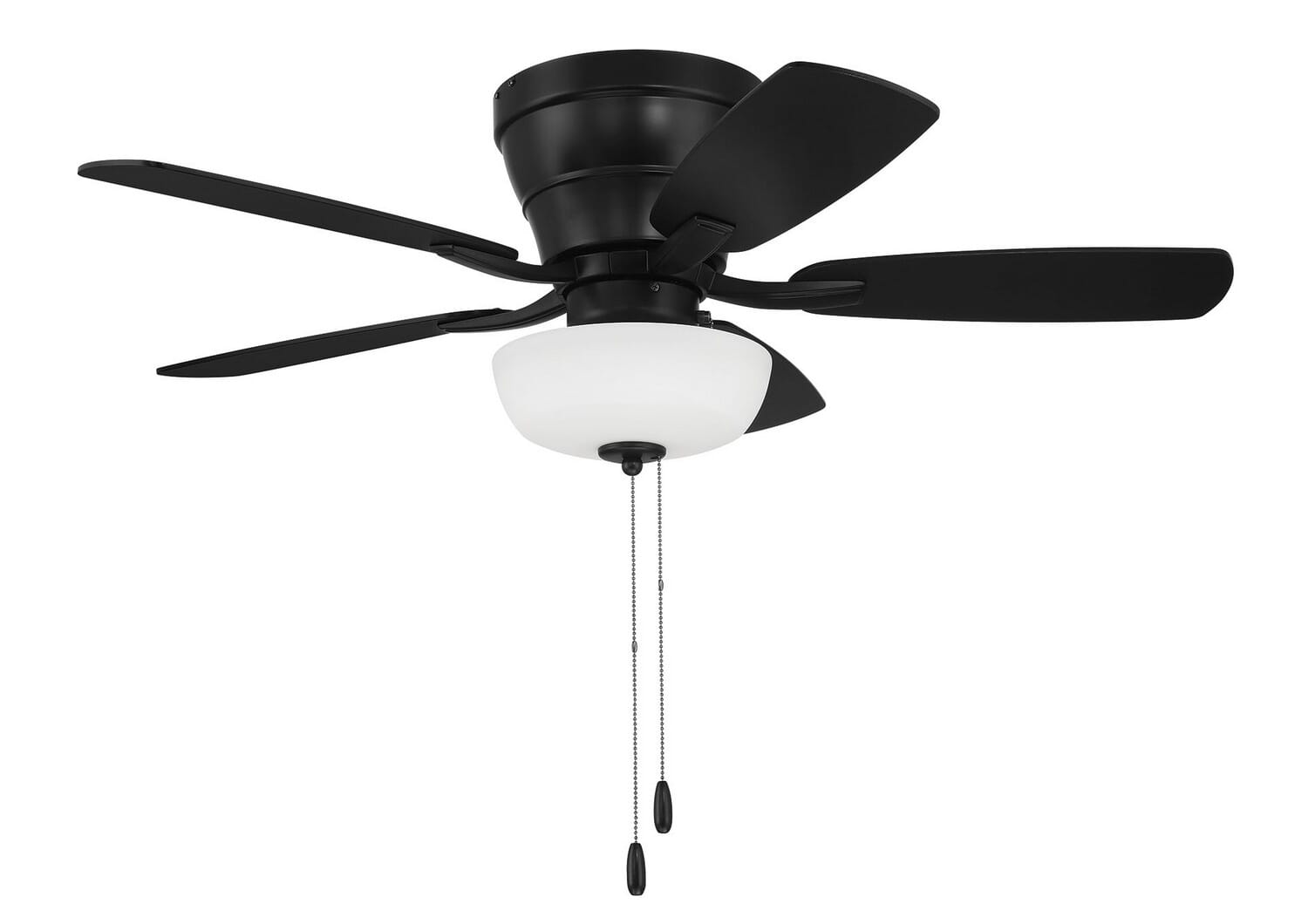Wheeler 42 2-Light Bowl 2-Light 42" Hugger Ceiling Fan in Flat Black