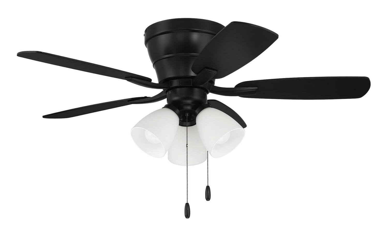 Wheeler 42 3-Light 3-Light 42" Hugger Ceiling Fan in Flat Black