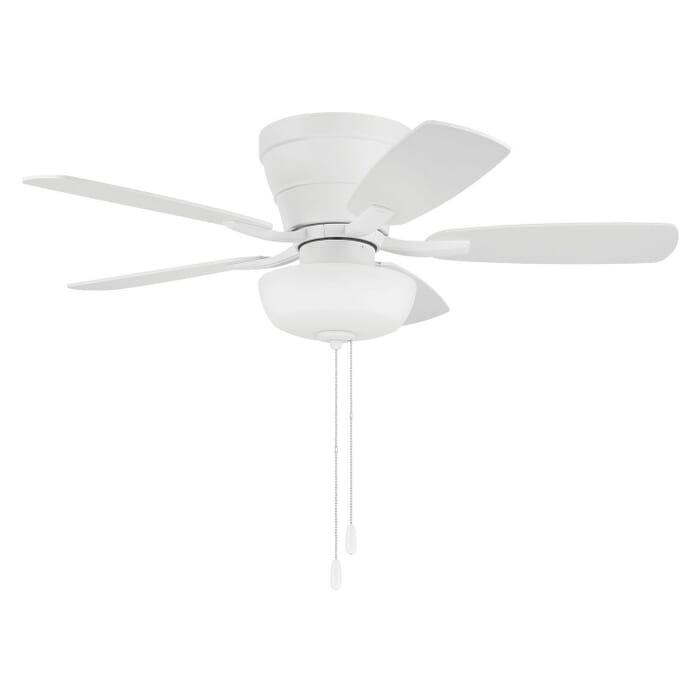 Wheeler 42 2-Light Bowl 2-Light 42" Hugger Ceiling Fan in White Wheeler 42 2-Light Bowl 2-Light 42" Hugger Ceiling Fan in White