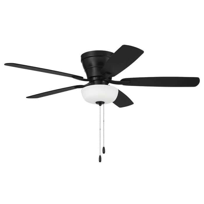 Wheeler 52 2-Light Bowl 2-Light 52" Hugger Ceiling Fan in Flat Black Wheeler 52 2-Light Bowl 2-Light 52" Hugger Ceiling Fan in Flat Black