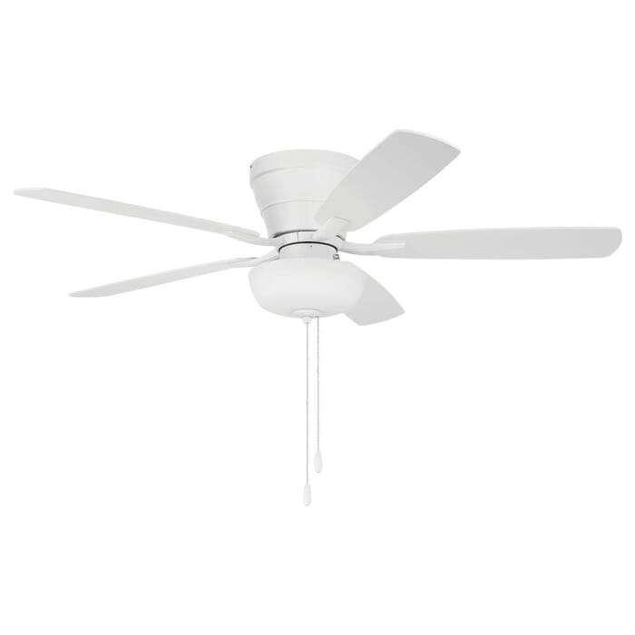 Wheeler 52 2-Light Bowl 2-Light 52" Hugger Ceiling Fan in White Wheeler 52 2-Light Bowl 2-Light 52" Hugger Ceiling Fan in White