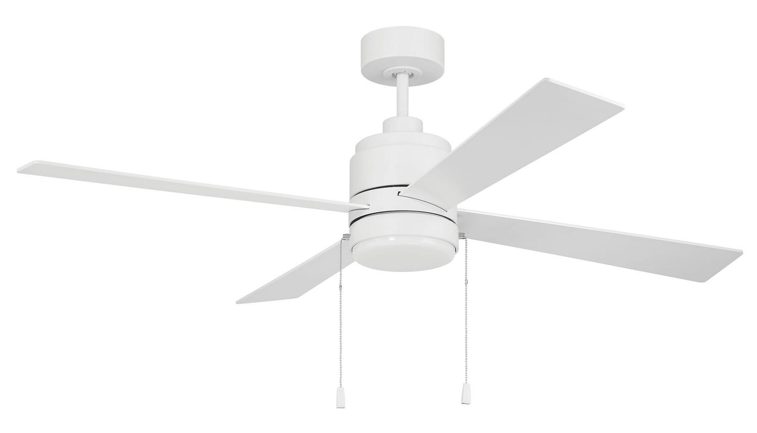 McCoy 52 4 Blade with Pull Chains 1-Light 52" Hanging Ceiling Fan in White