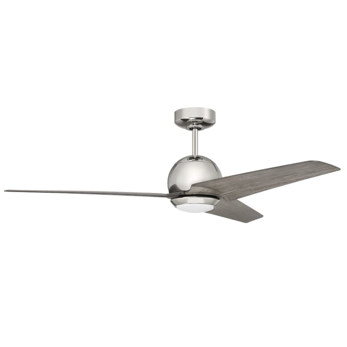 Nate 1-Light 52" Outdoor Ceiling Fan in Polished Nickel Nate 1-Light 52" Outdoor Ceiling Fan in Polished Nickel