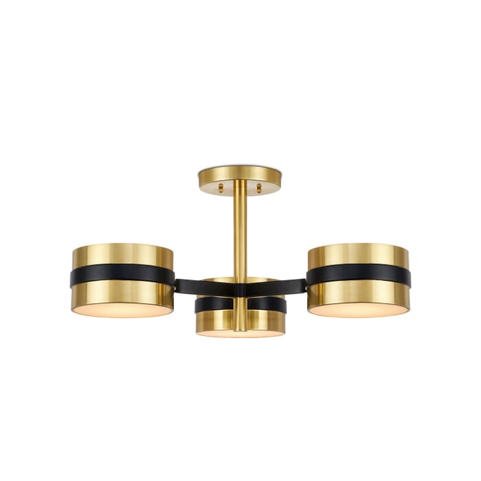 Three Light Semi-Flush Mount Three Light Semi-Flush Mount