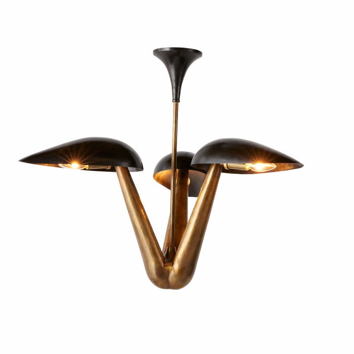 Three Light Chandelier by Arteriors Three Light Chandelier by Arteriors