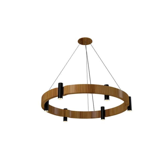 Flow 12-Light Pendant in Teak Flow 12-Light Pendant in Teak