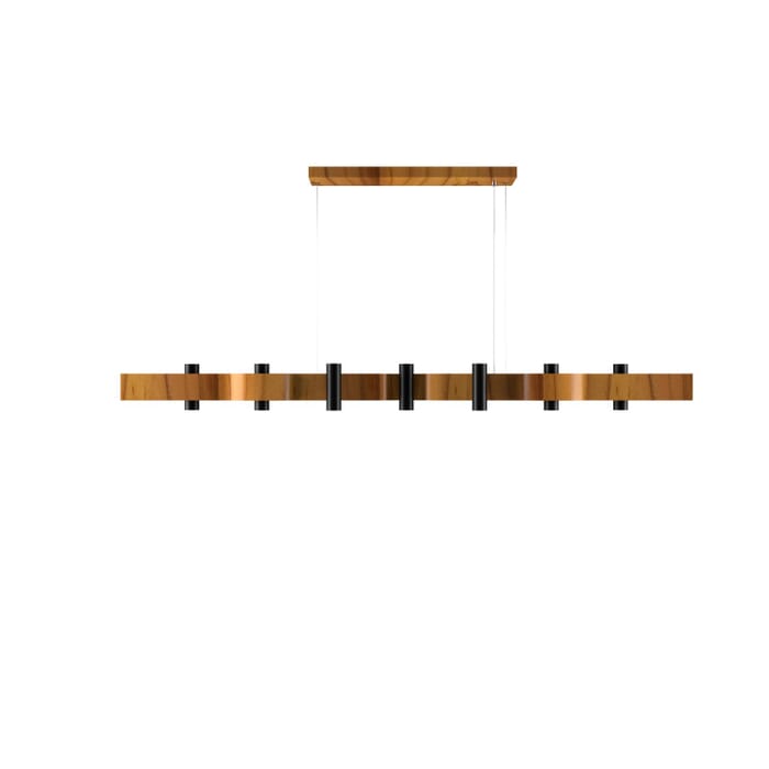Flow 14-Light Pendant in Teak Flow 14-Light Pendant in Teak